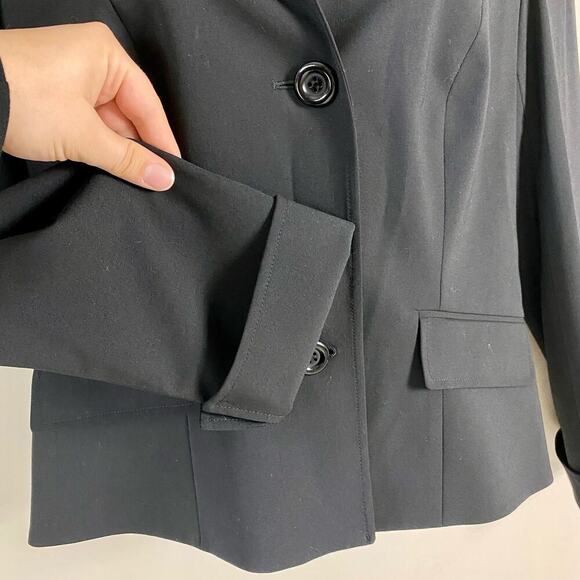LAFAYETTE 148 NEW YORK Blazer Wool Jacket Black Single Breasted 3 Button 10 - Picture 5 of 8